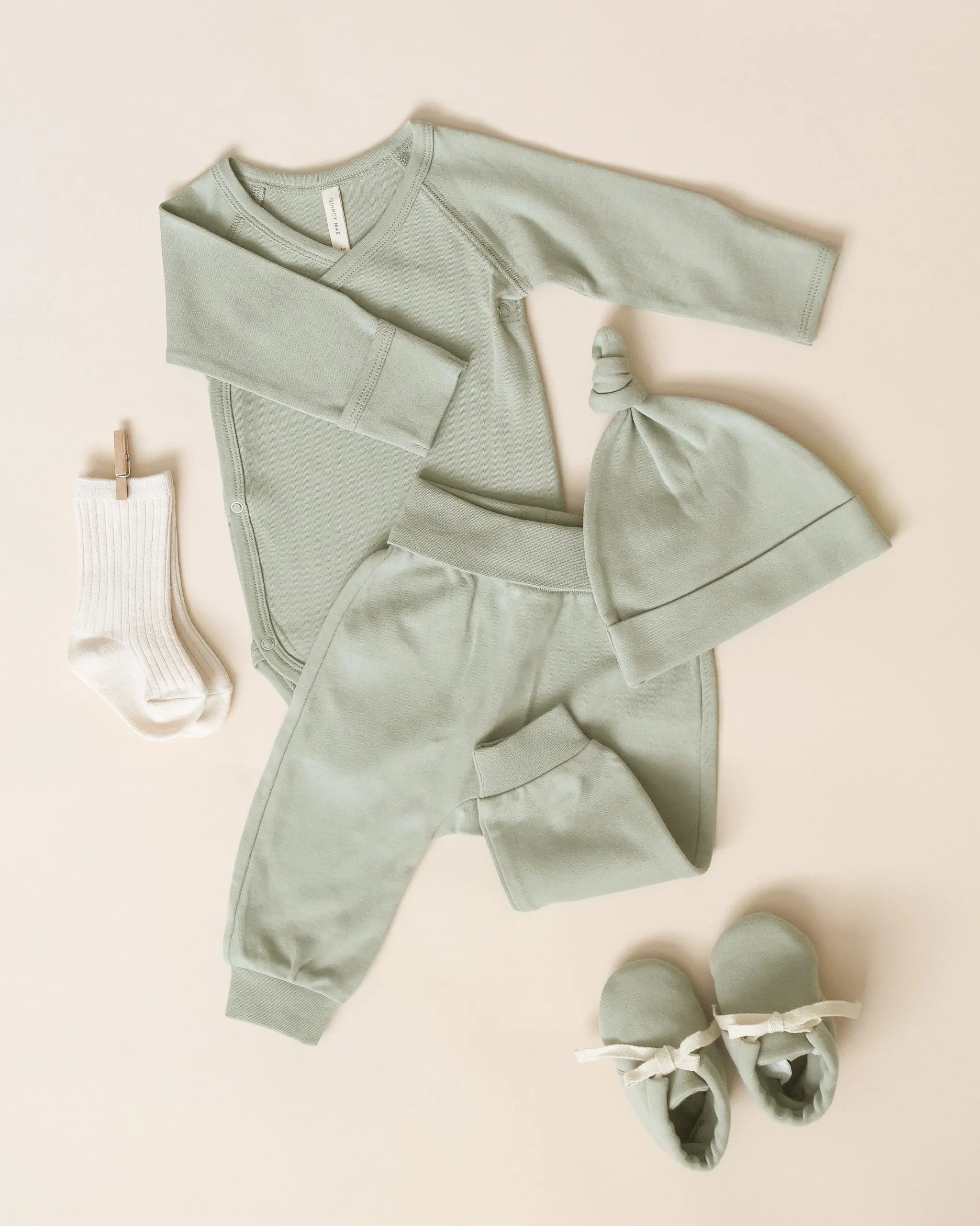 -Baby Booties || Sage-
