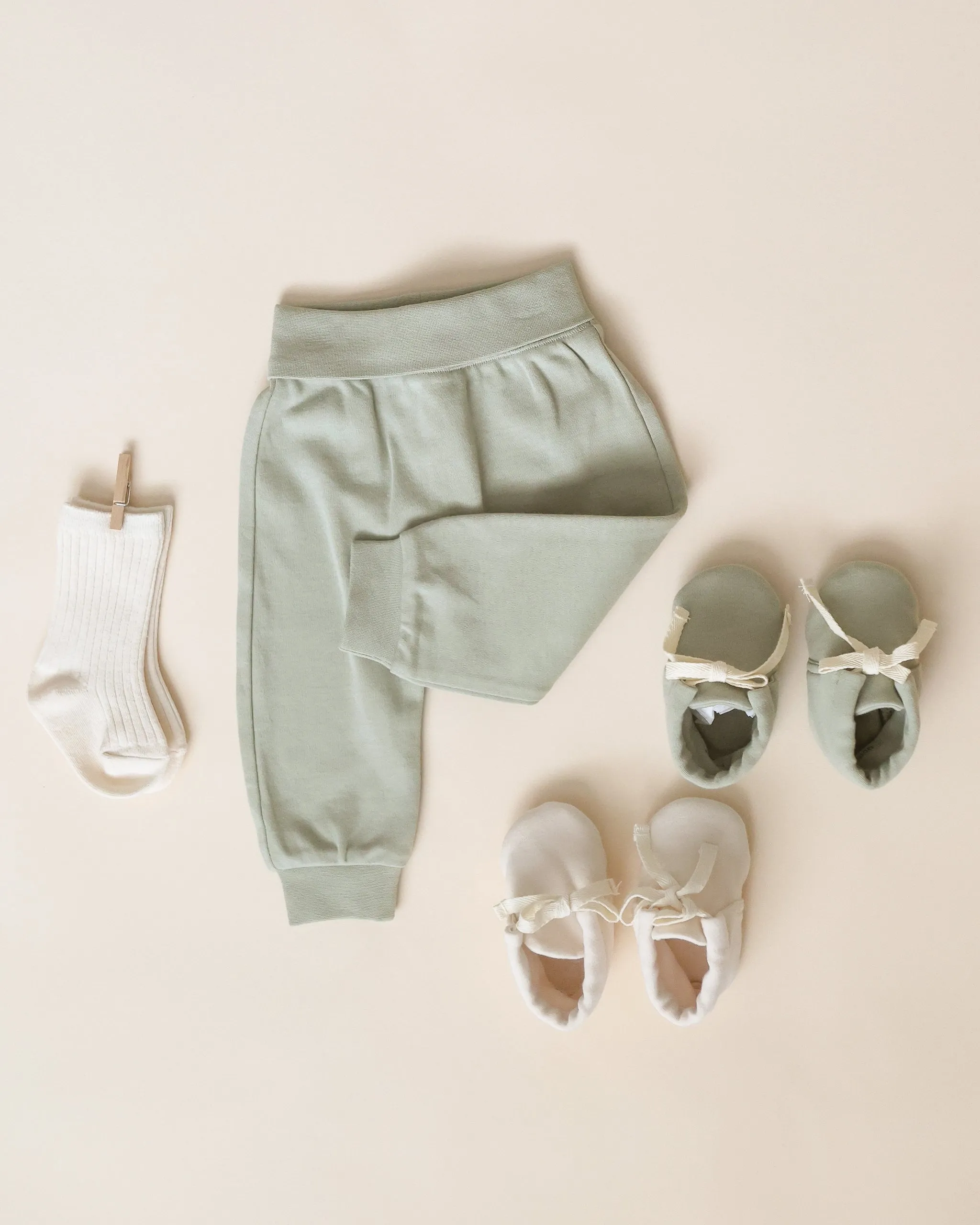 -Baby Booties || Sage-