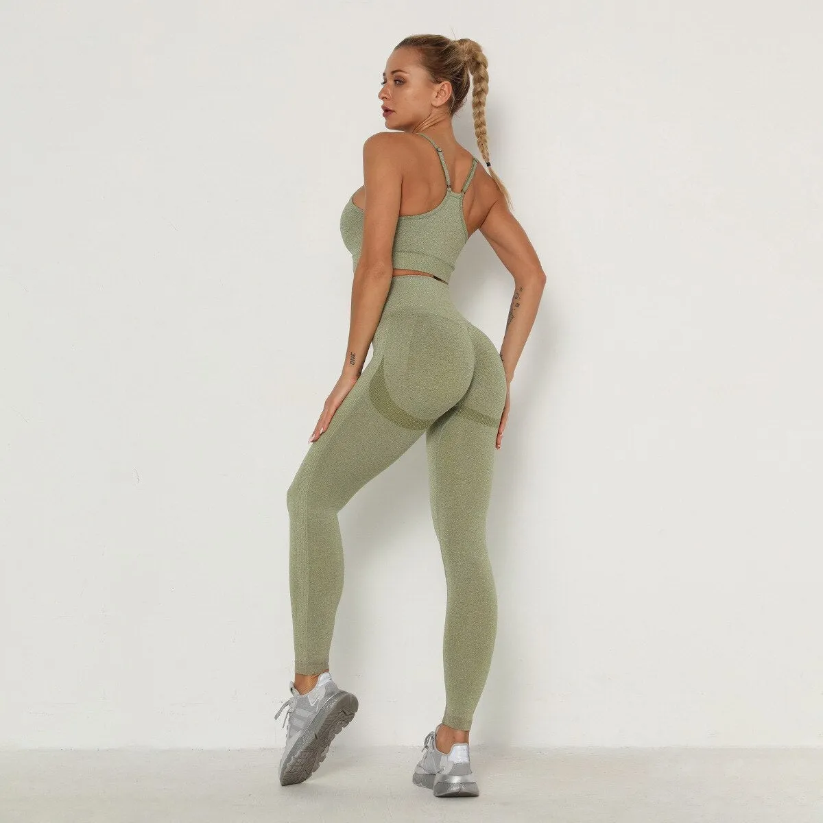 021 Scrunchy Bum Push Up Fitness Bra & Leggings