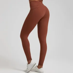 067 Nude  Leggings With Pockets High Waist