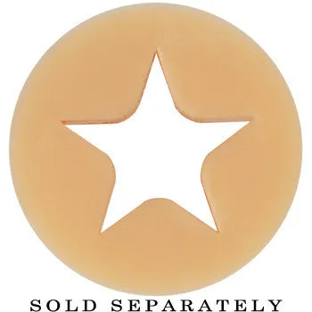 1/2 Flesh Star Silicone Flexible Tunnel
