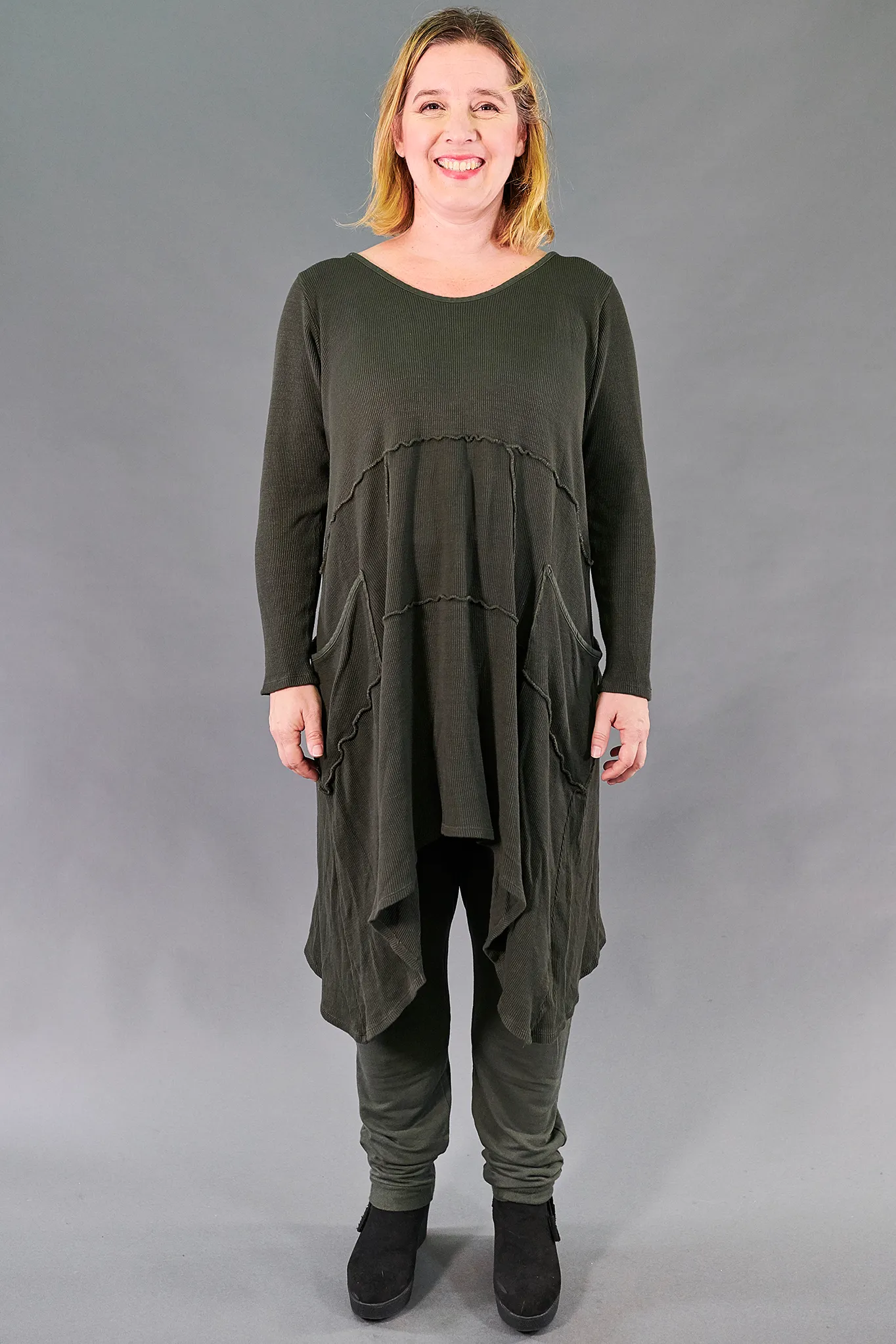 3293 Bamboo /Organic Cotton Knit Pant w huge pockets-Night Forest-U