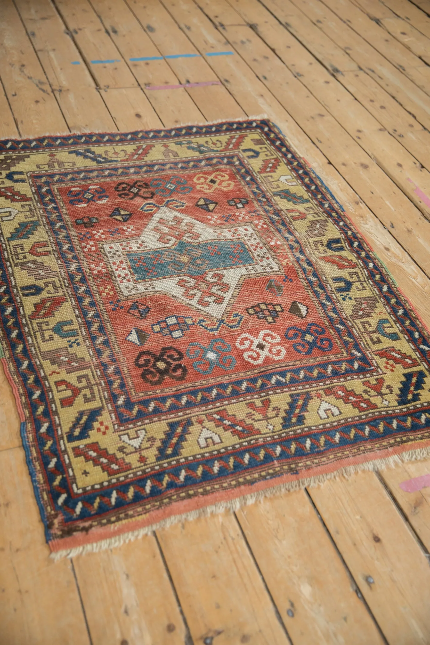 3x4 Antique Kazak Square Rug