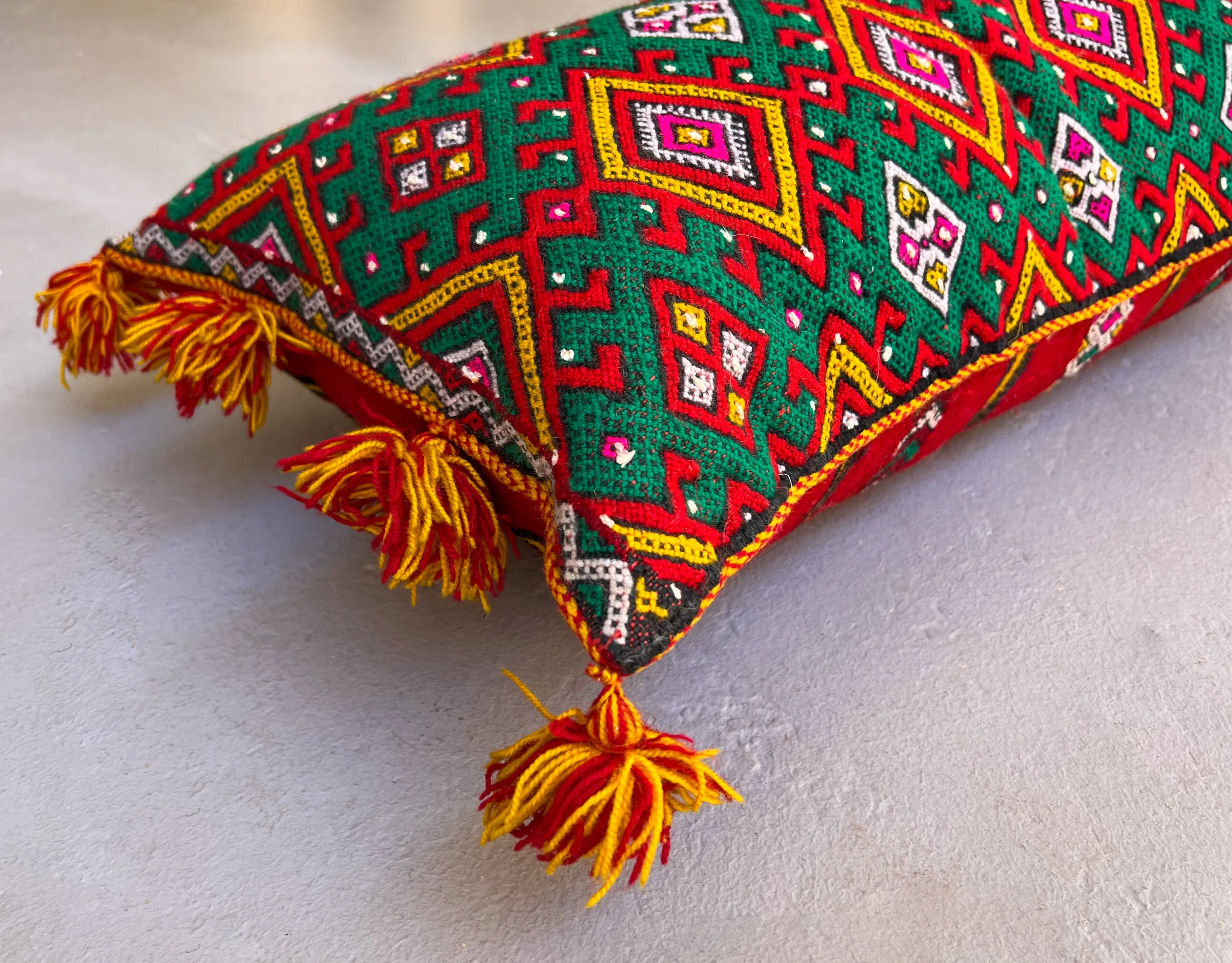 Ain Leuh Lumbar Pillow - Repetitive Spider