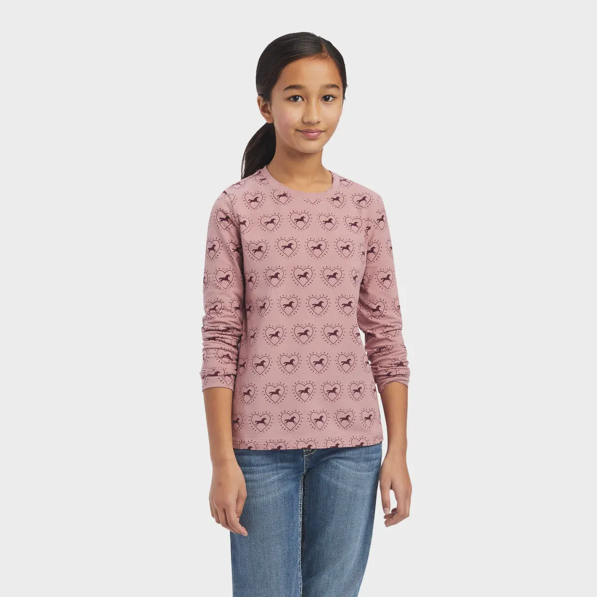 Ariat Girl's So Love L.S Tee - Nostalgia Rose
