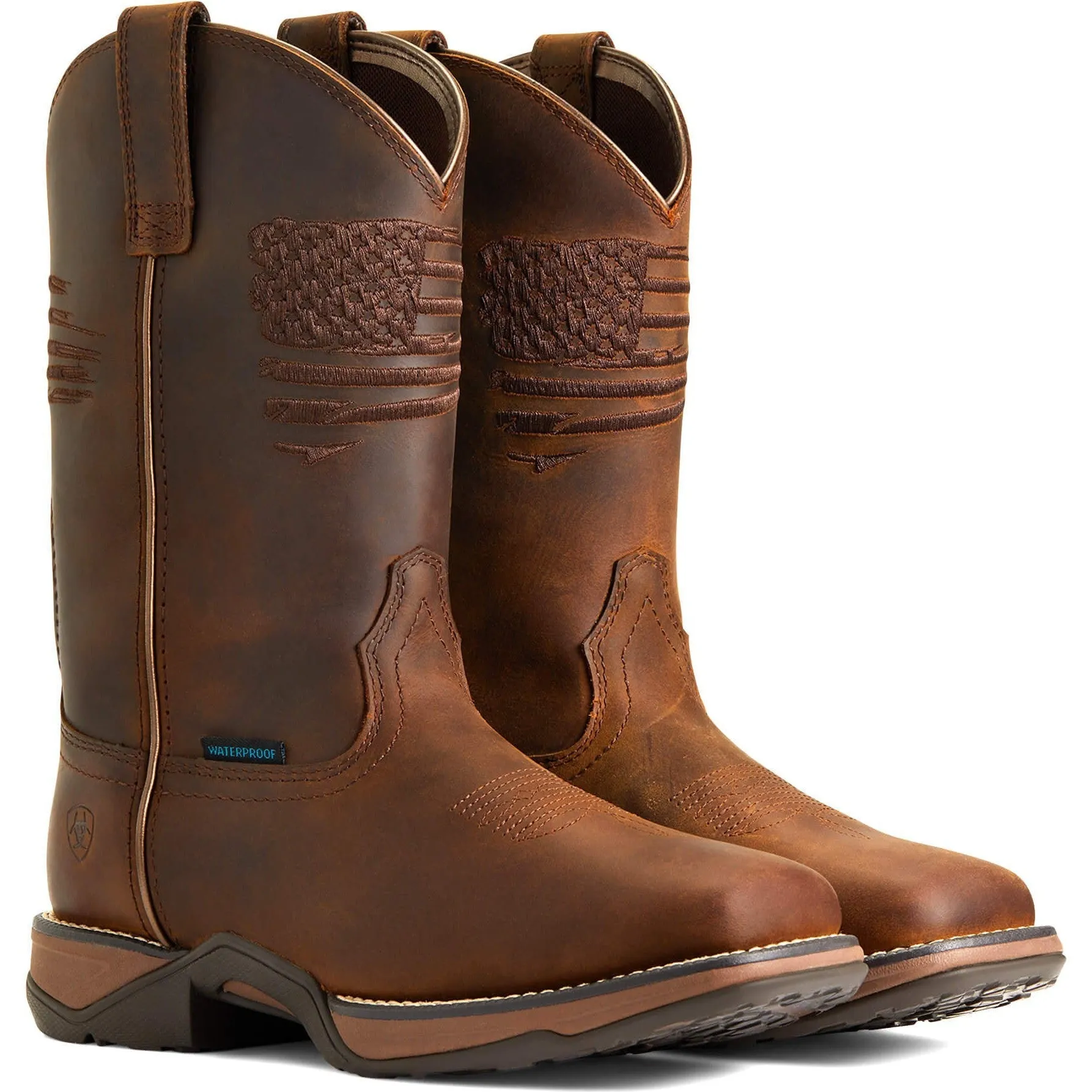 Ariat Women's Anthem Patriot 10" Comp Toe WP Western Work Boot- 10040433