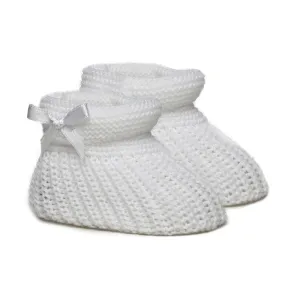 Baby Knit Booties In White