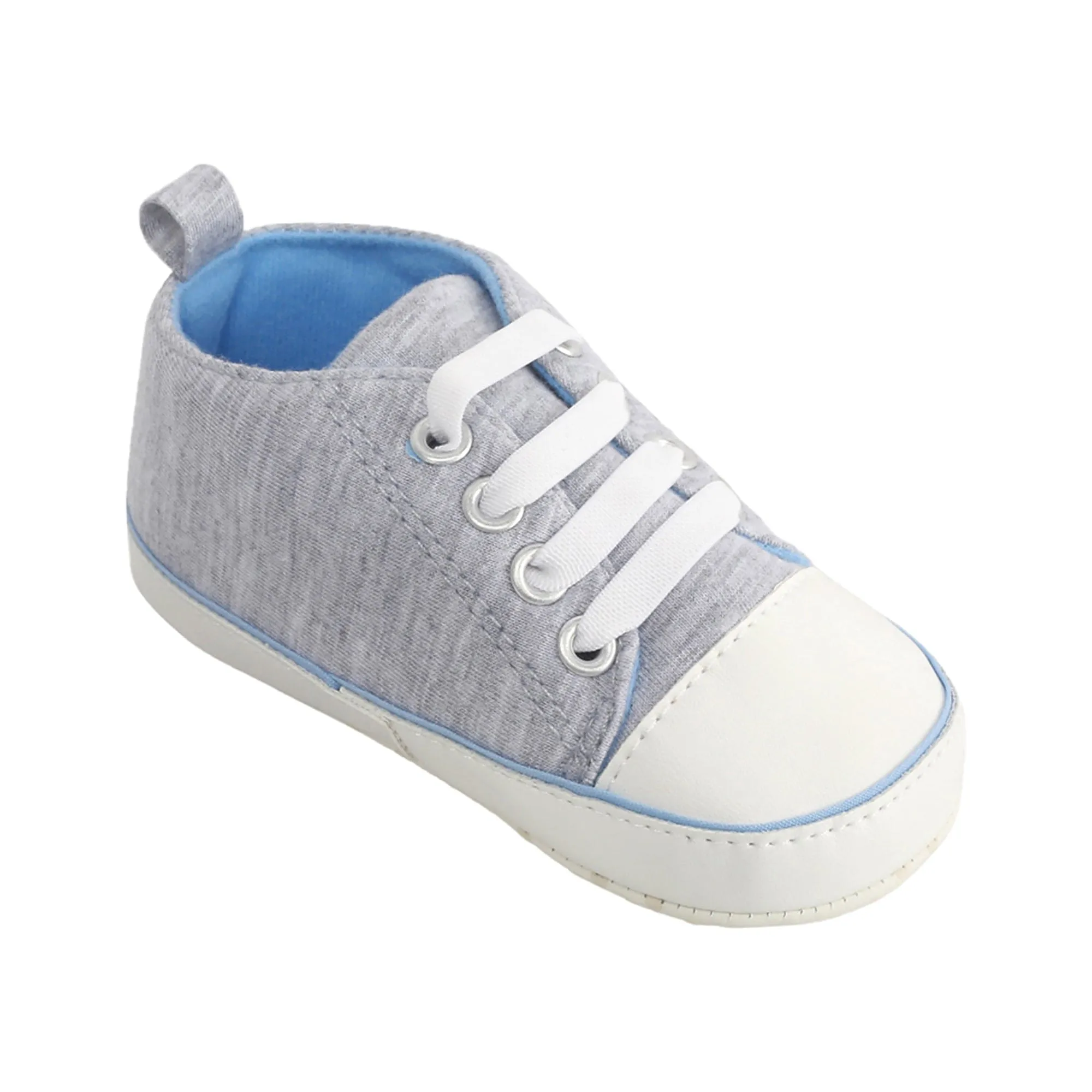 Baby Moo Grey Lace Up Sneakers