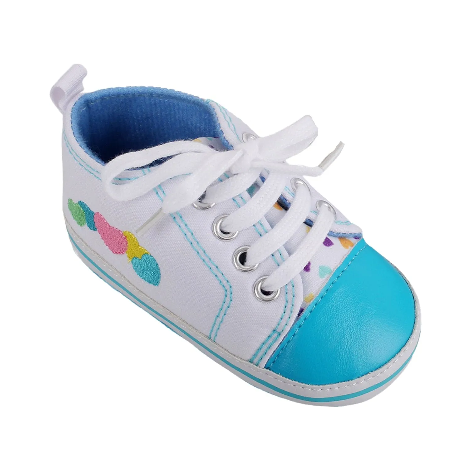 Baby Moo Hearts Blue Sneakers