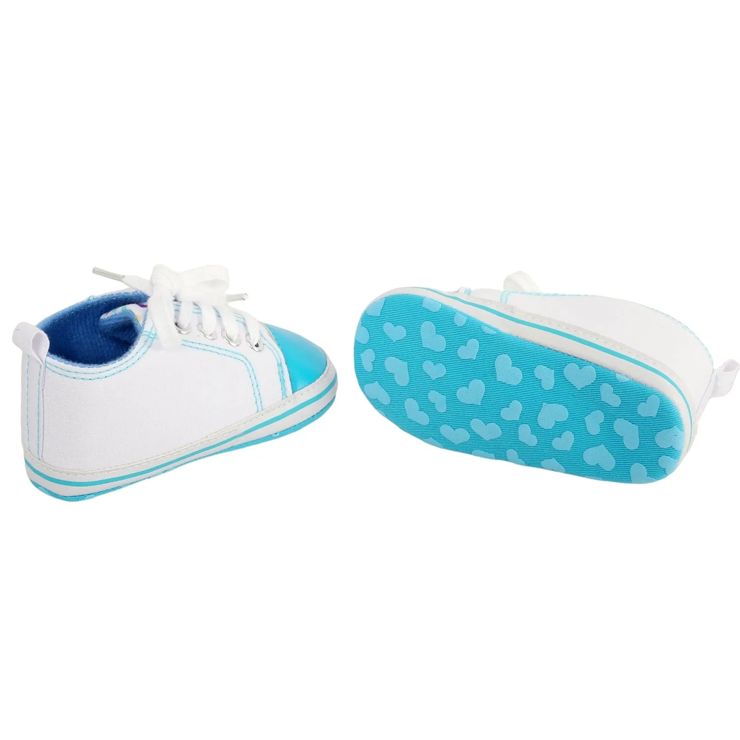 Baby Moo Hearts Blue Sneakers