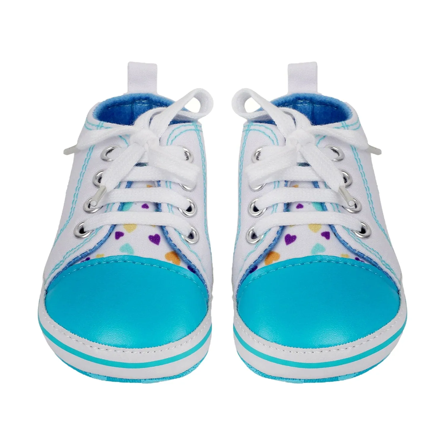 Baby Moo Hearts Blue Sneakers