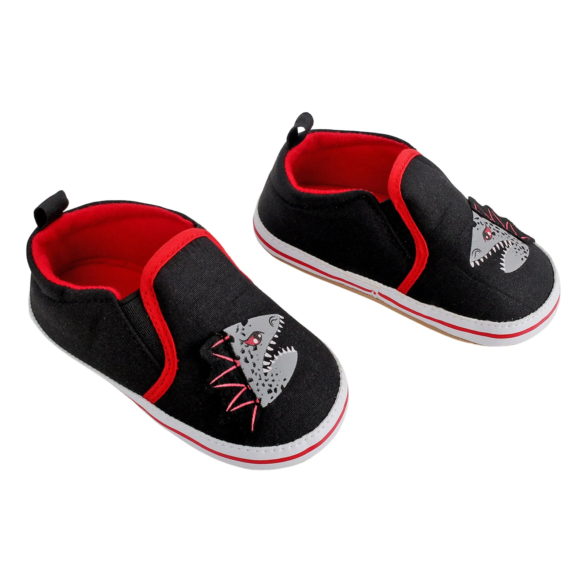 Baby Moo Monster Black Slip-On Booties
