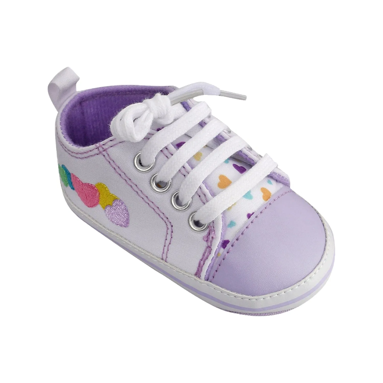 Baby Moo Purple Hearts Sneakers