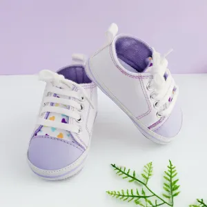 Baby Moo Purple Hearts Sneakers