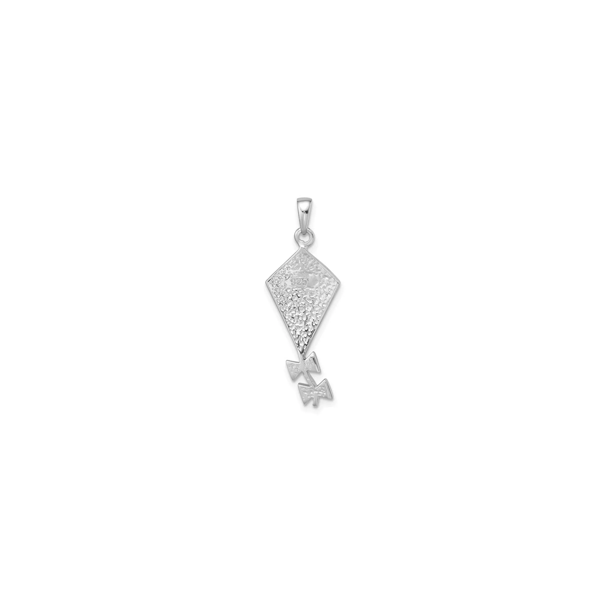 Bedazzled Colorful Kite Pendant (Silver)