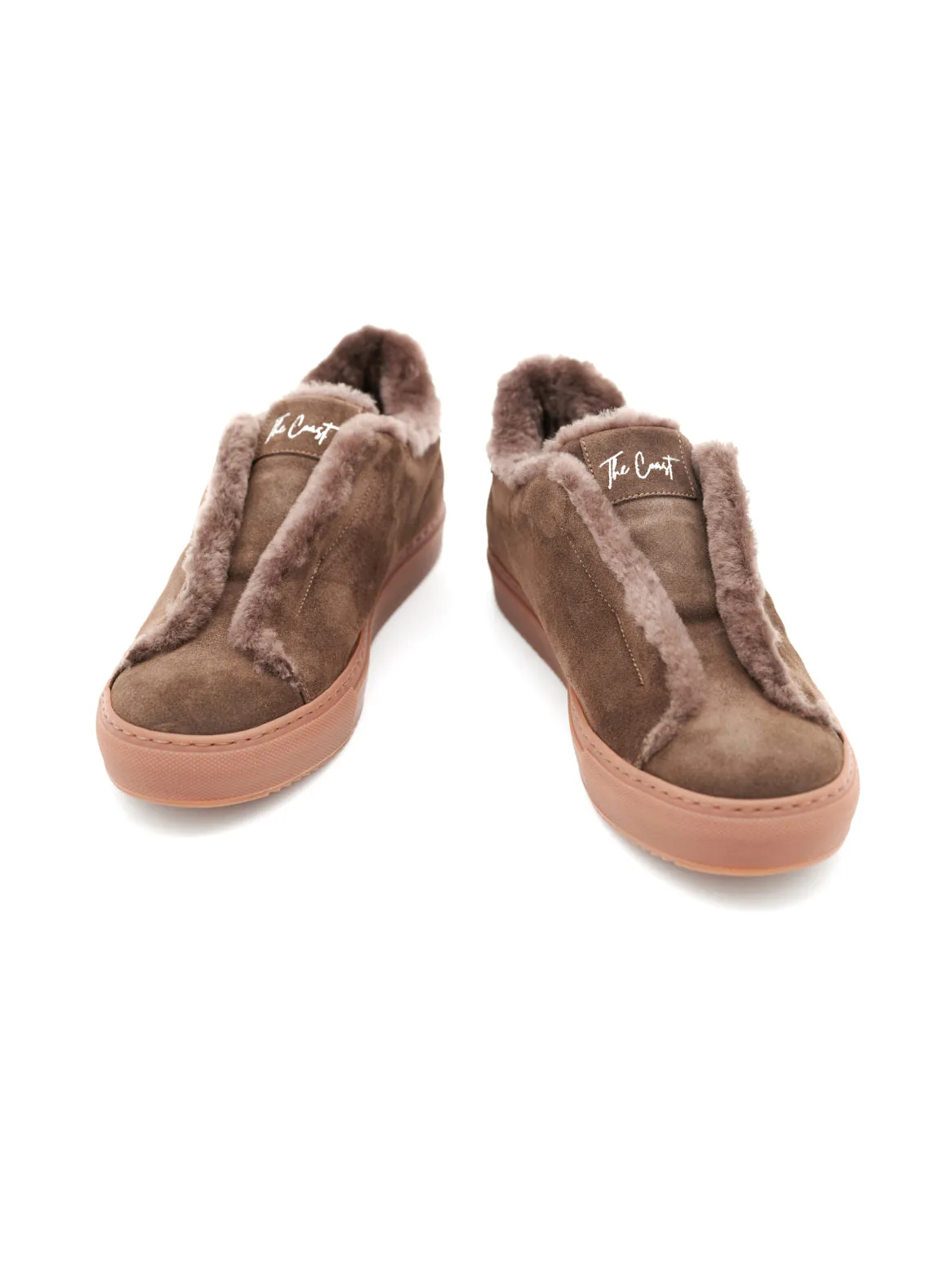 Beni Slip in Suede Dark Brown