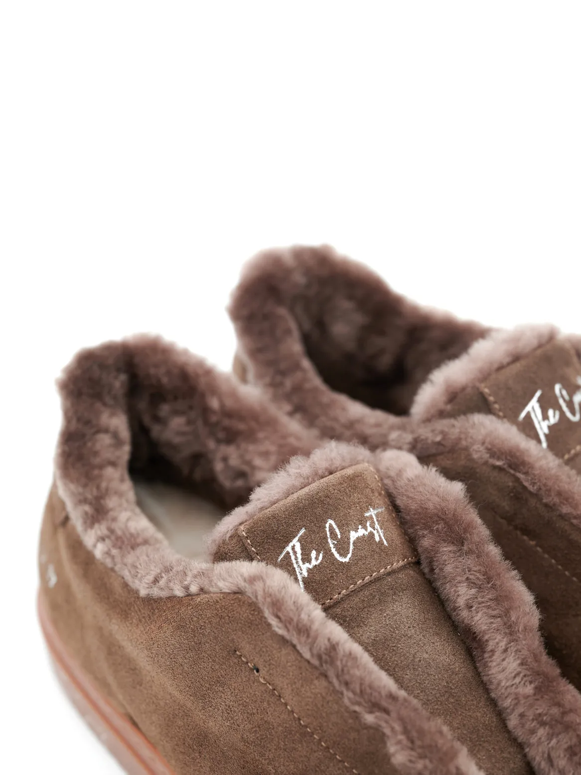 Beni Slip in Suede Dark Brown