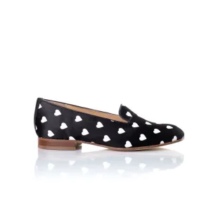 Black and White Hearts Smoking Slippers