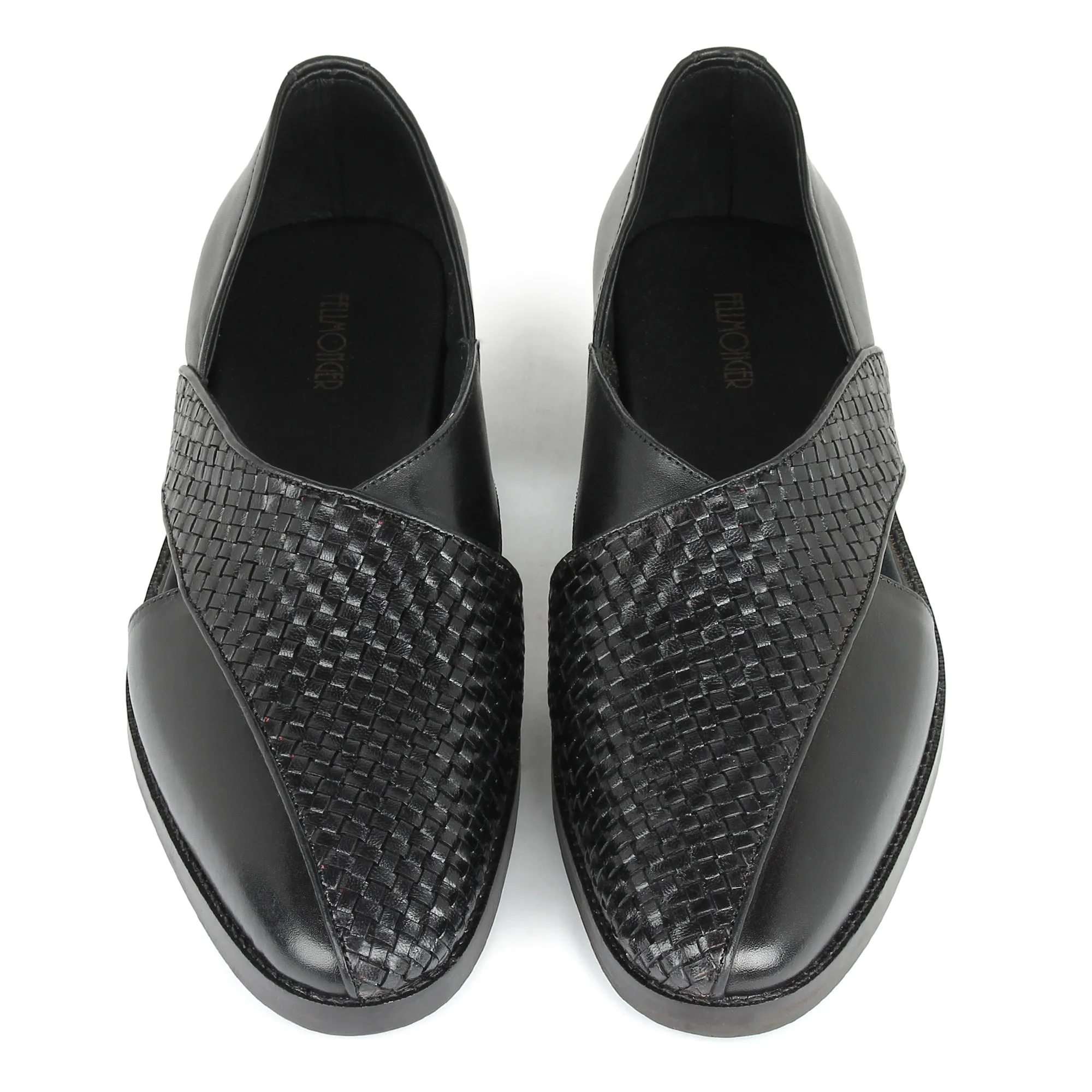 Black Woven Peshawari Sandal