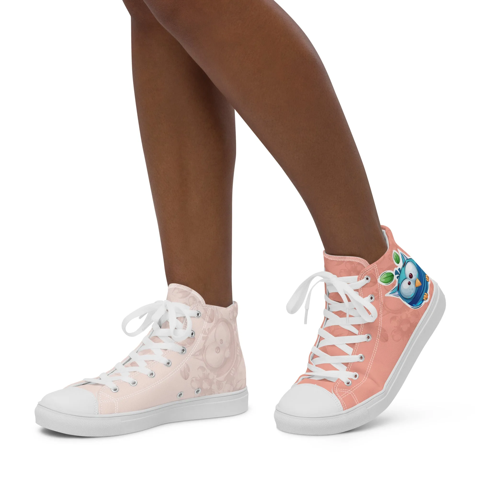 Blue Owl Women's High Top Custom Sneakers