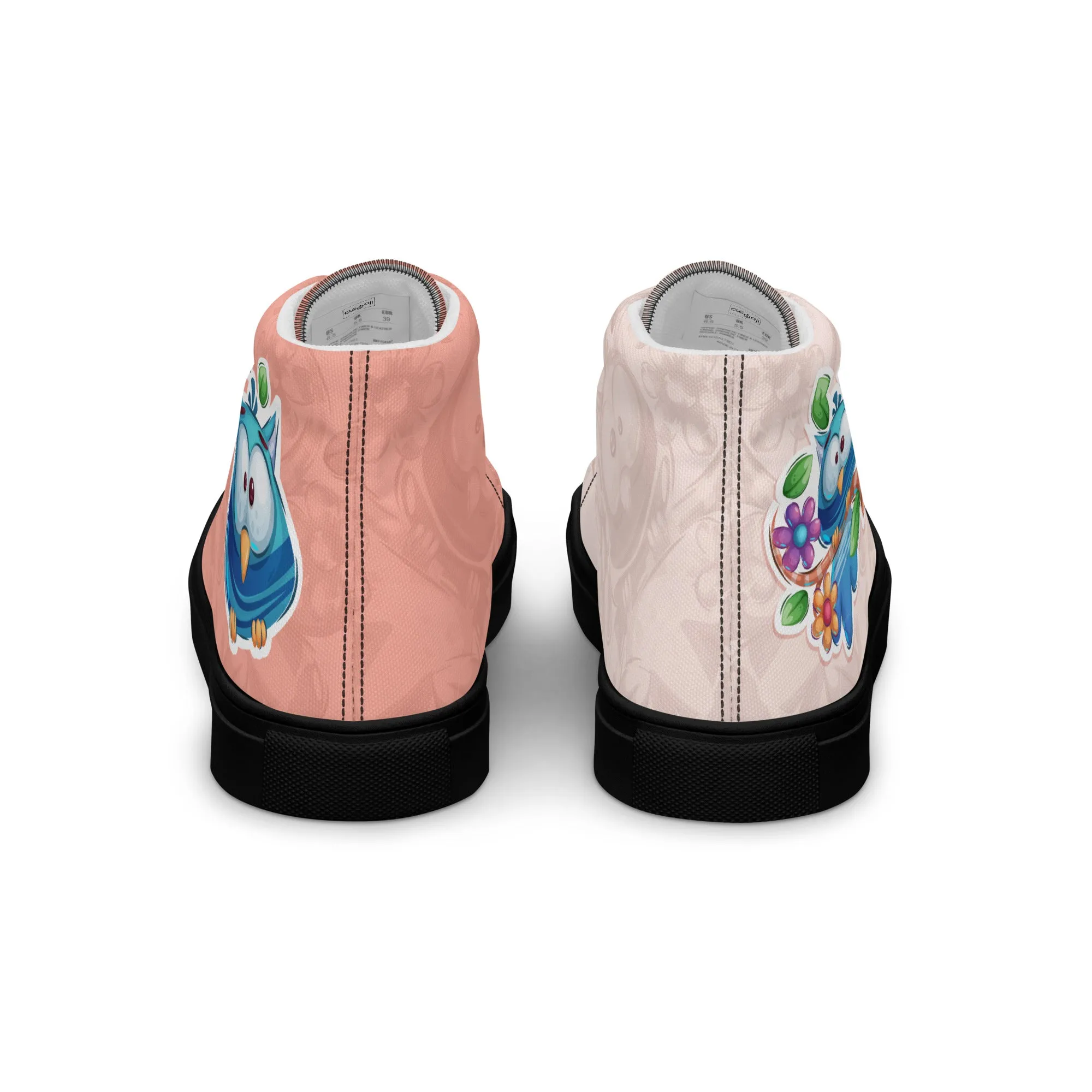 Blue Owl Women's High Top Custom Sneakers