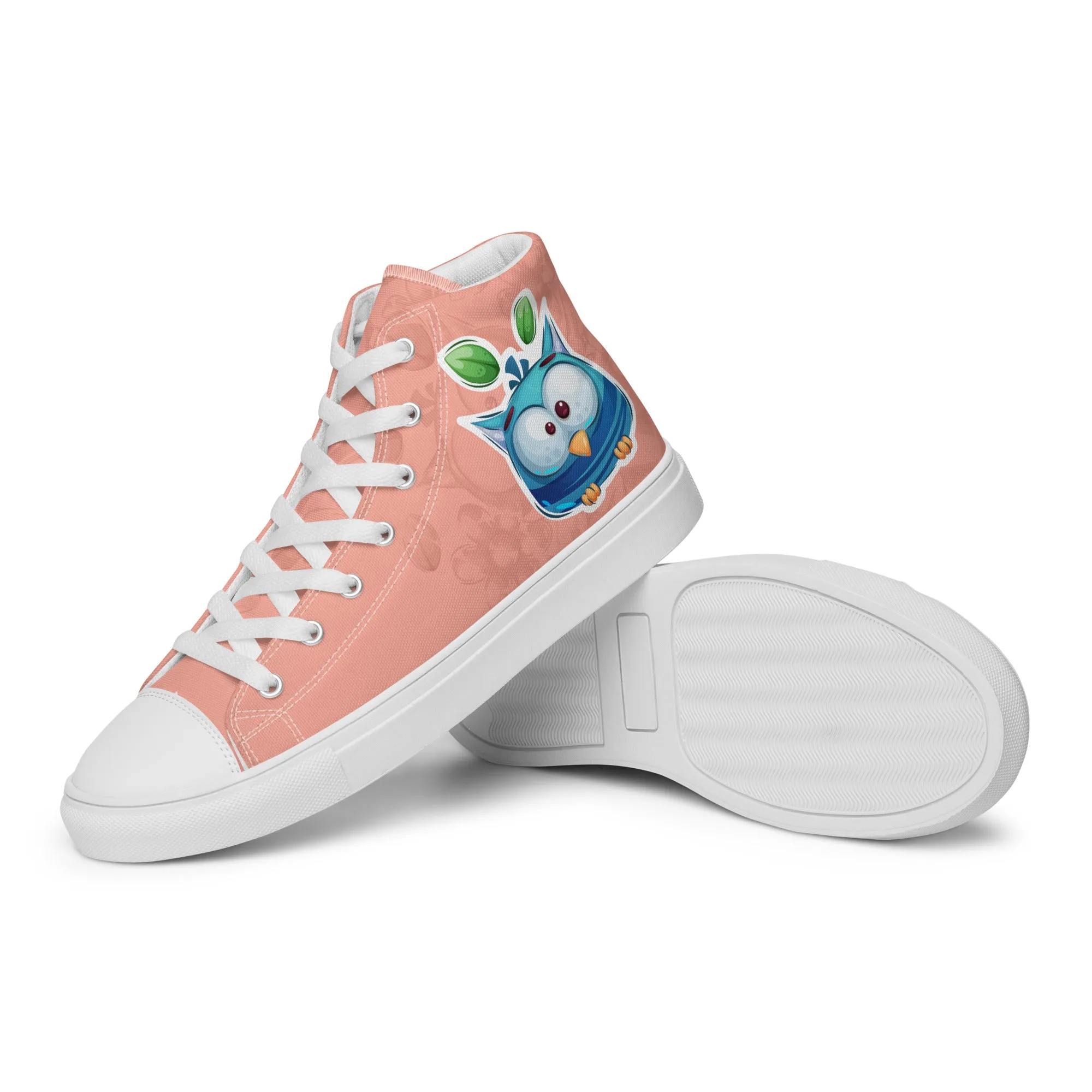 Blue Owl Women's High Top Custom Sneakers