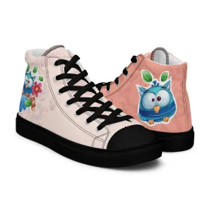 Blue Owl Women's High Top Custom Sneakers