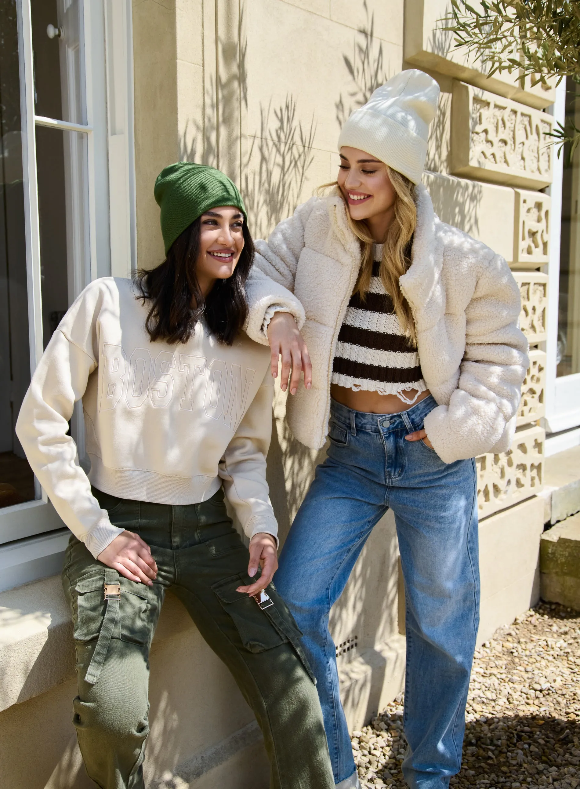 Boston Silk Detail Crop Sweater