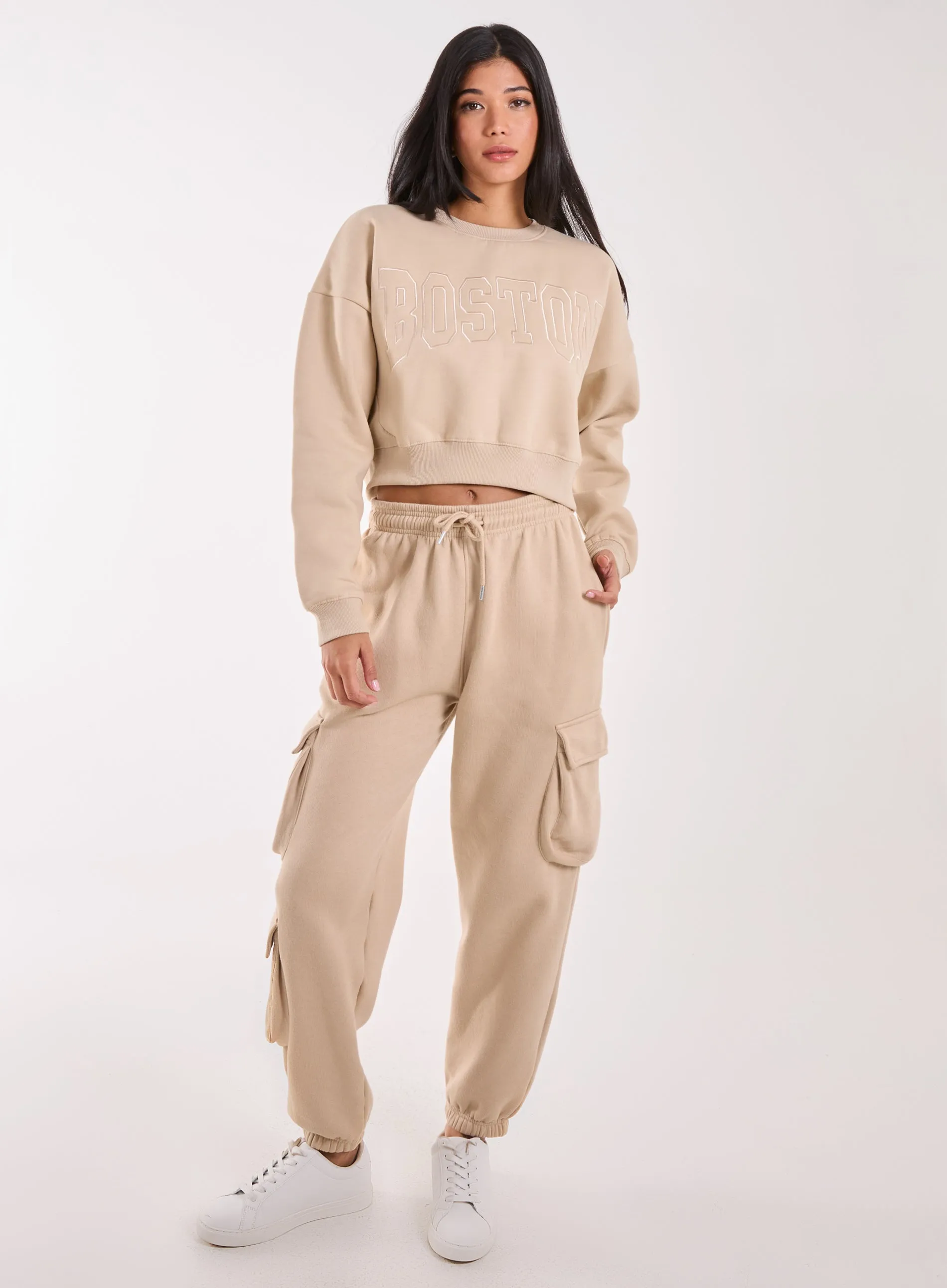 Boston Silk Detail Crop Sweater