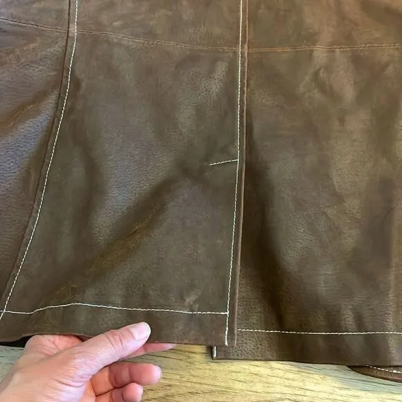 BRADLEY BAYOU OILED LEATHER JACKET.