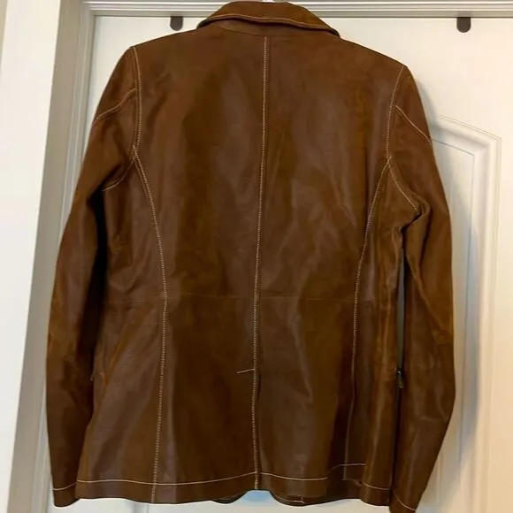 BRADLEY BAYOU OILED LEATHER JACKET.