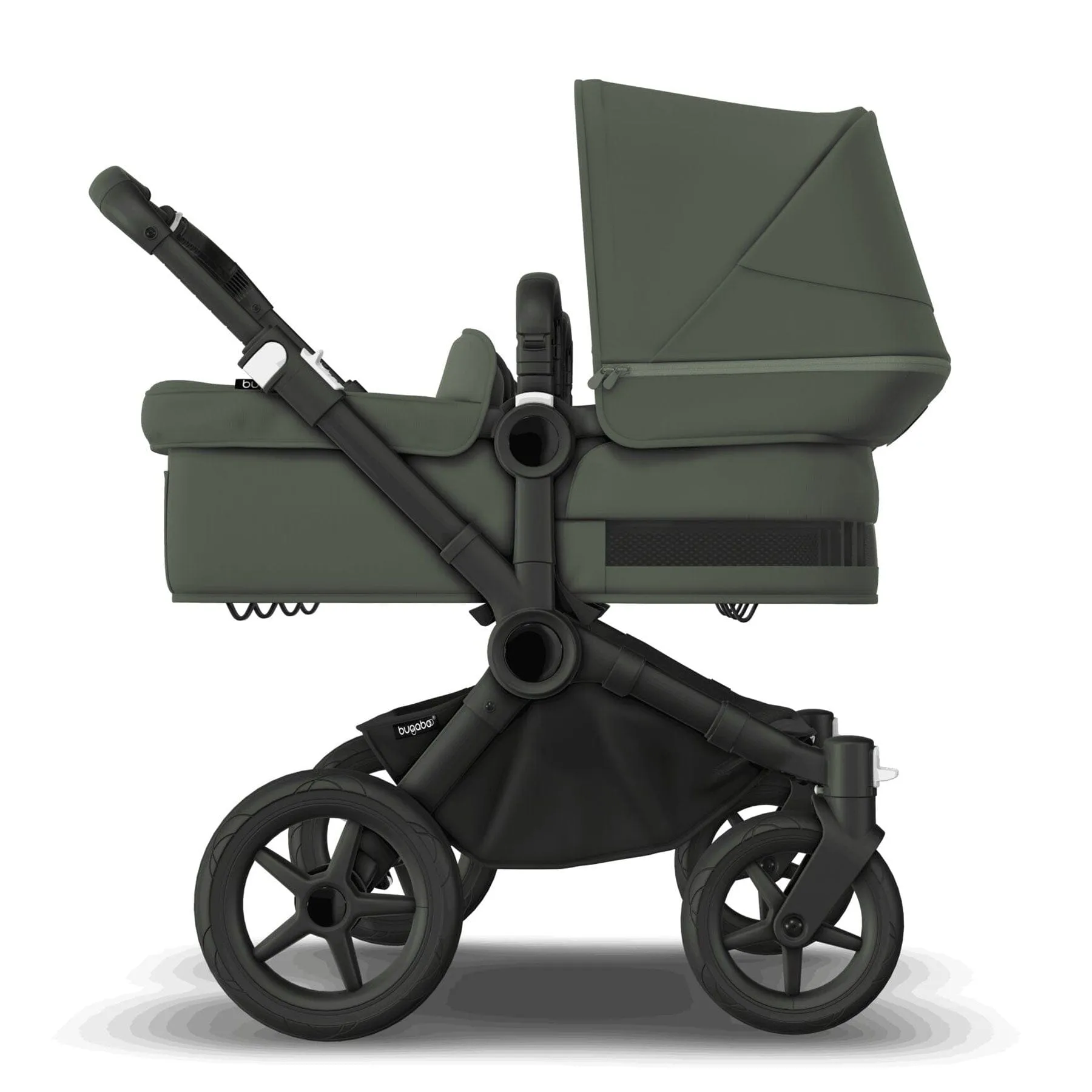 Bugaboo Donkey 5 Twin Complete Turtle Travel System - Forest Green