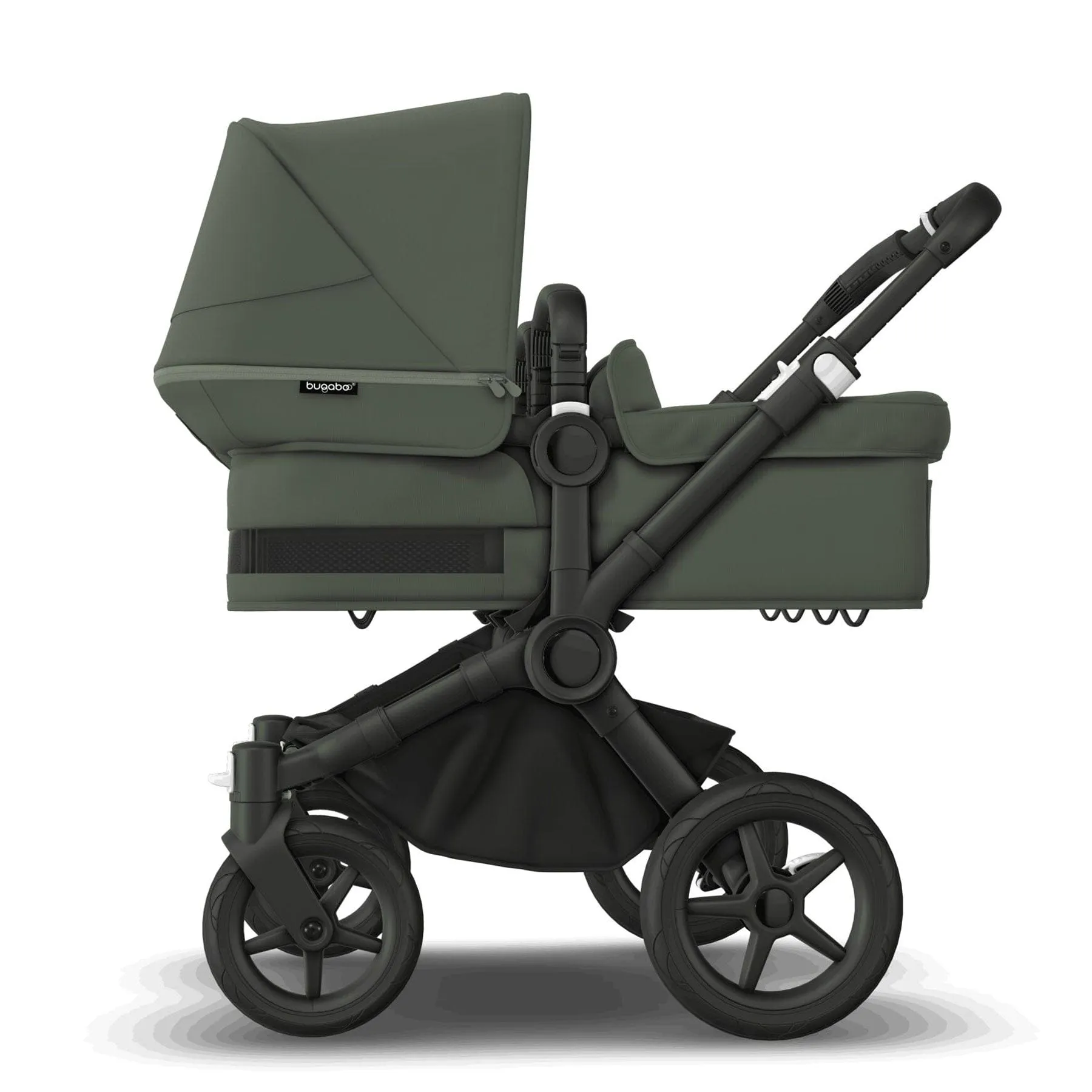 Bugaboo Donkey 5 Twin Complete Turtle Travel System - Forest Green