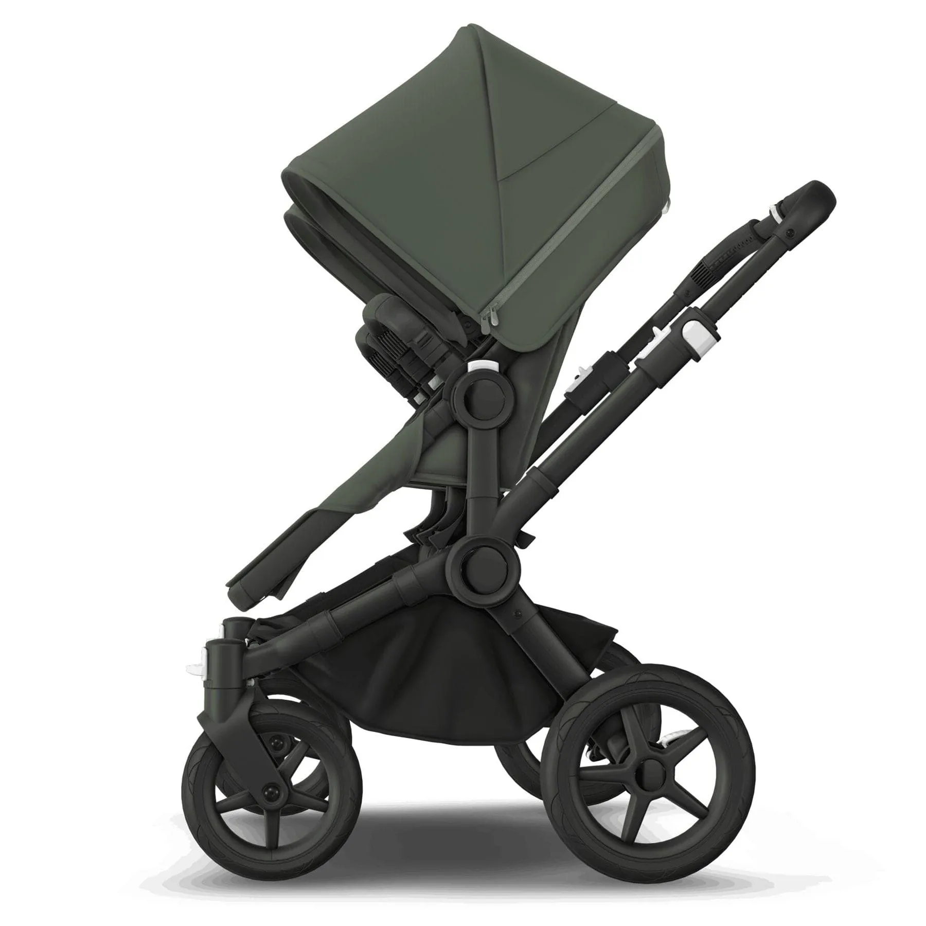 Bugaboo Donkey 5 Twin Complete Turtle Travel System - Forest Green