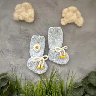 Chamomiles Booties |blue| In Stock (9-12m)