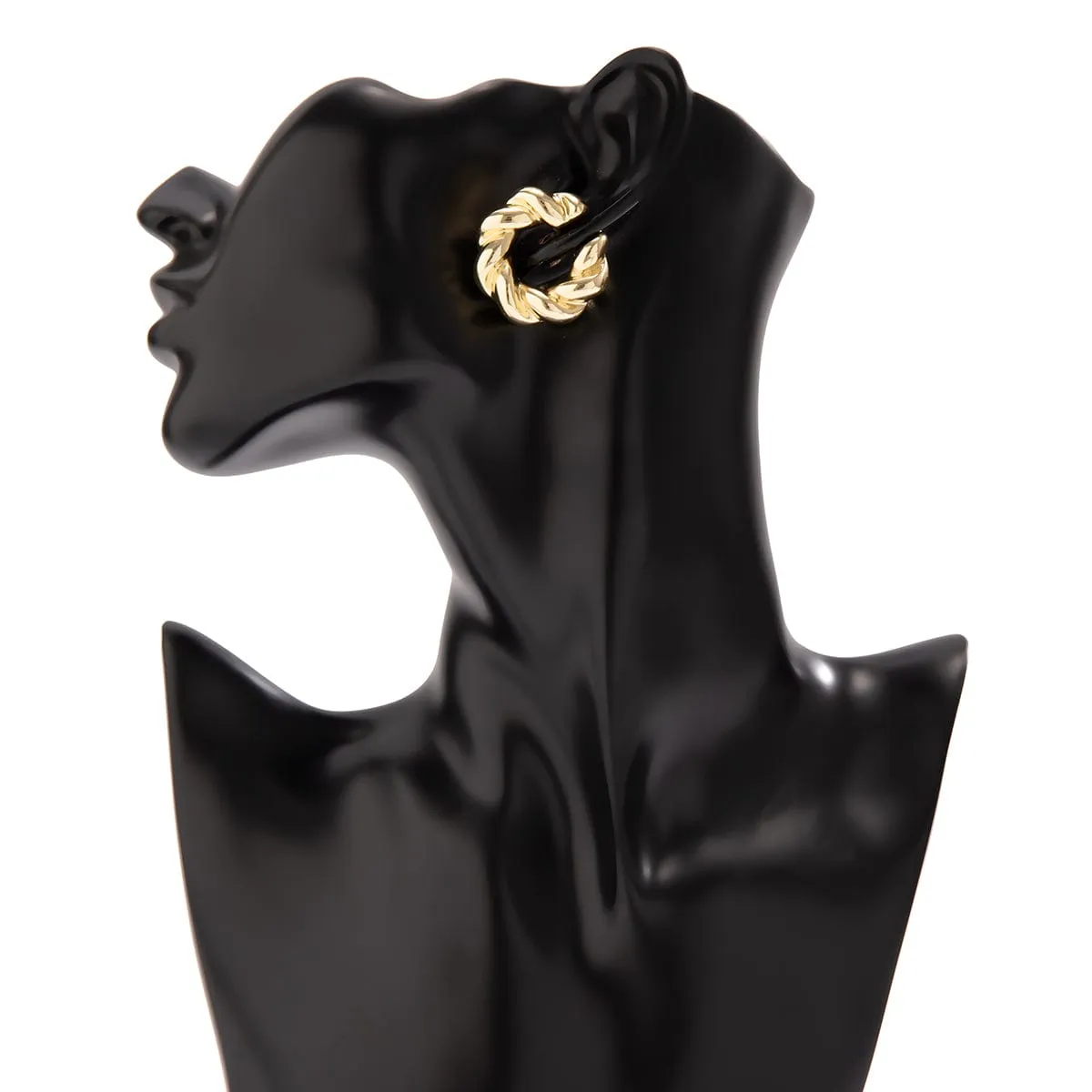 Chic Gold Silver Plated Twisted Ear Cuff Earrings