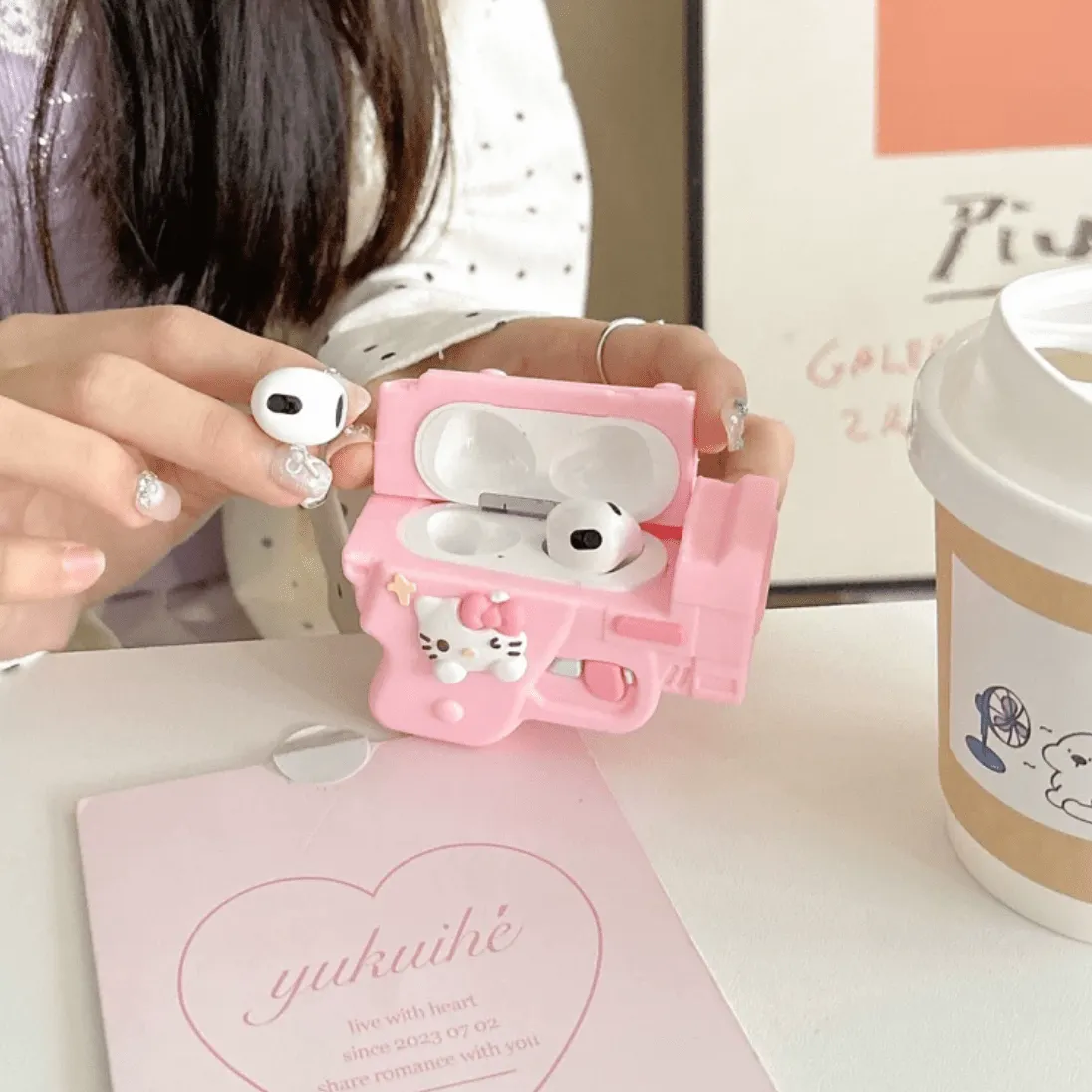 Chic Hello Kitty Pistol Style Earphone AirPods Earphone Case