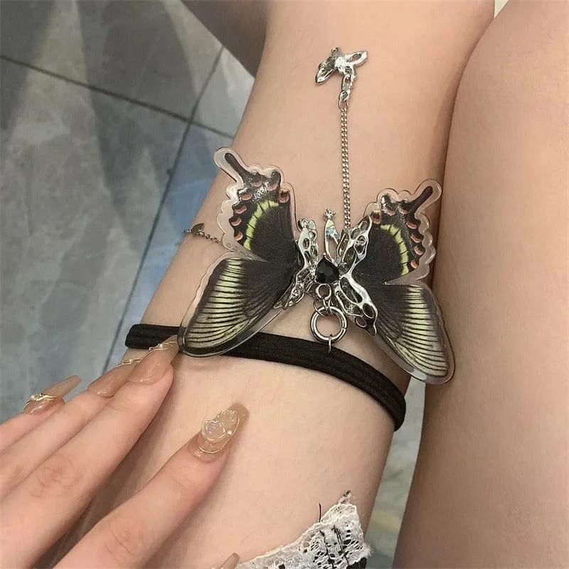 Chic Layered Butterfly Elastic Thigh Leg Chain