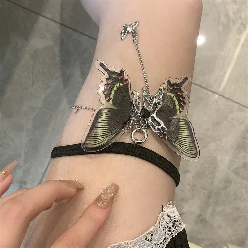 Chic Layered Butterfly Elastic Thigh Leg Chain