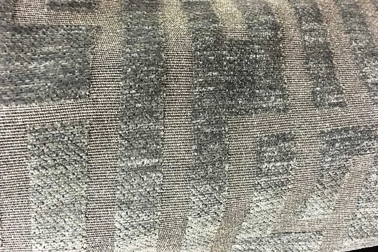 CJ: Aztlan Maze Silver Chenille Jacquard SOLD OUT