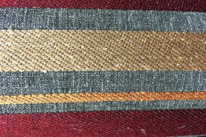 CJ: Tepanec Stripe Gold – Orange and Red Chenille Jacquard --- SOLD OUT