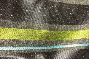 CJ: Tepanec Stripe Teal and Yellow Chenille Jacquard---SOLD OUT