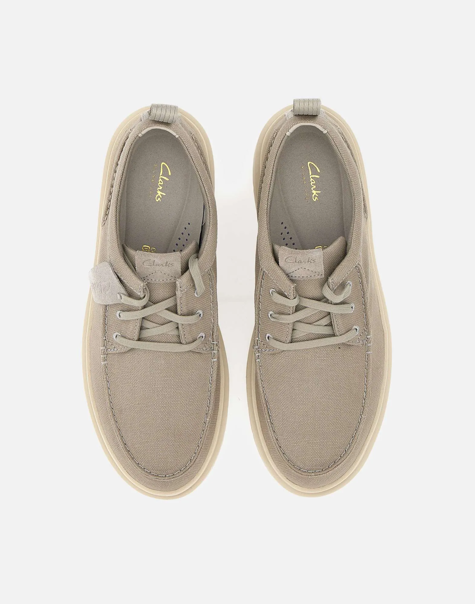 Clarks Polden moc taupe grå snörningskor
