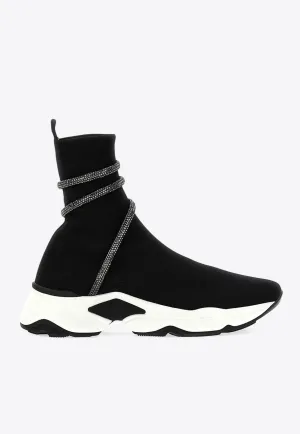 Cleo Spiral Embellished High-Top Sneakers