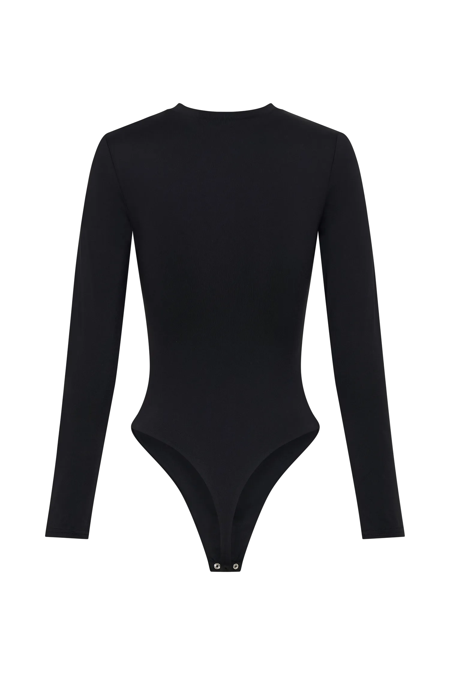 Delilah Long Sleeve Crew Neck Bodysuit - Black