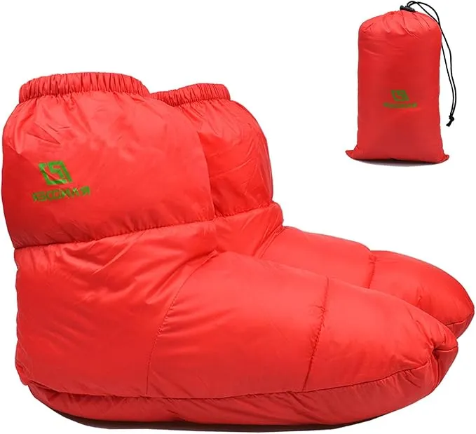 Down Booties Warm Socks Ultralight Sleeping Sock for Camping, Backpacking - Camp Sleeping Bag Tent Down Foot Warmer for Men & Women