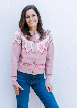 Dusty Pink Fair Isle Sweater B