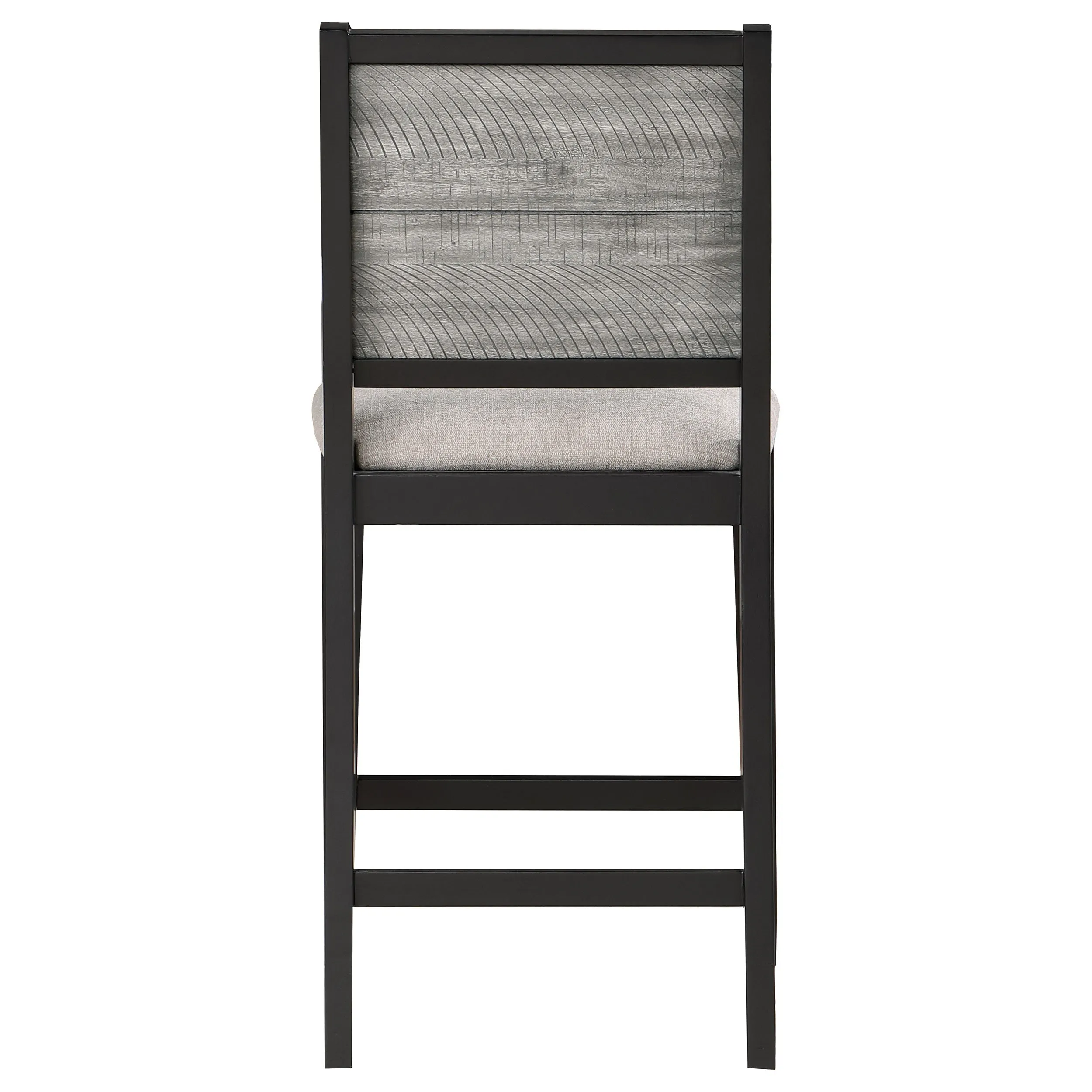 Elodie Wood Counter Chair Grey and Black (Set of 2)