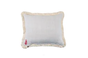 Embroidered Antique and Vintage Hungarian Hemp Pillow – Handmade Rustic Charm