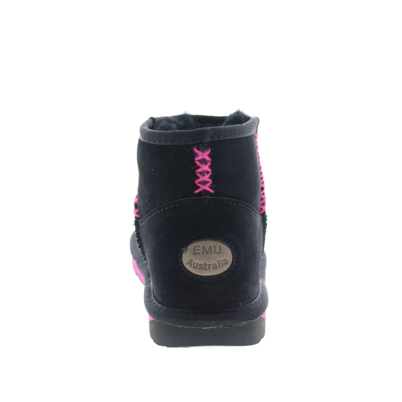 EMU Australia Barbie X Stinger Micro Stitch W12899 Womens Black Ankle Boots